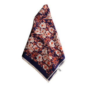 Vtg Head Neck Scarf Kerchief Vera Neumann Poppies All Over Print 51" Square